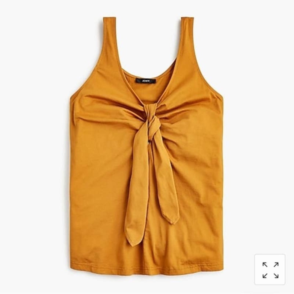 NWT J.Crew Tie-Front Tank Top sz XL Golden Brandy